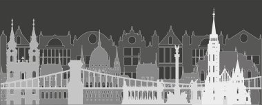 Budapeşte şehri turist manzarası