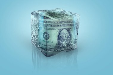 Ice cube donmuş Usd para