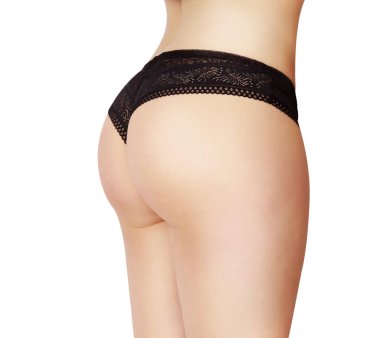 Beyaz arka plan genç sağlıklı kadın kalça