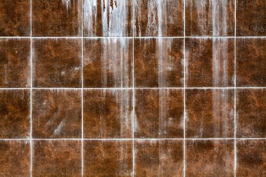 Eski kahverengi kiremit doku boya beyaz lekeler ile