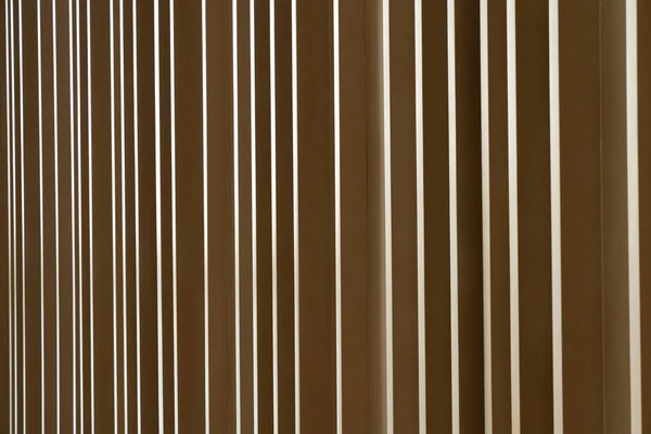 Random wooden strip wall in vertical direction / interior design decoration / background / copy space — Stock Photo, Image