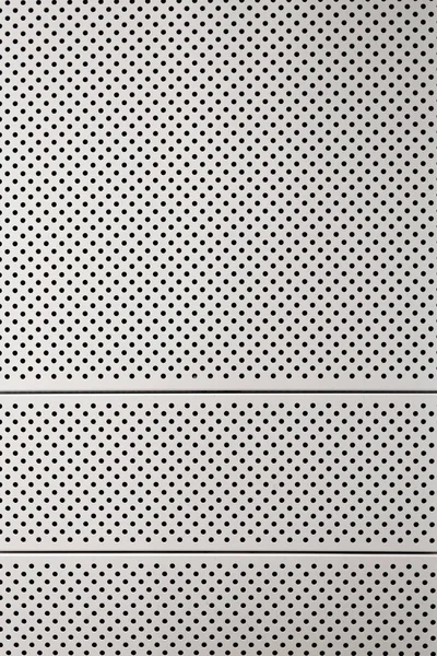 White metal texture steel pattern background/ Perforated Sheet metal / background texture / interior material / acoustic panel — Stock Photo, Image