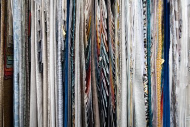 Mobilya döşeme / iç tasarım / örnek materyali için asma örneği çok renkli ve çeşitli doku kumaşı