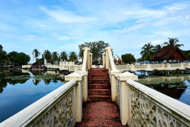 Langkawi, Malezya - 10 Ekim 2019. Langkawi 'deki Kartal Meydanı' nın yanında, Kuah limanının yanında..