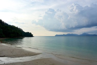 Langkawi, Malezya - 12 Ekim 2019. Pasir Tengkorak Beach langkawi 'den görüntü