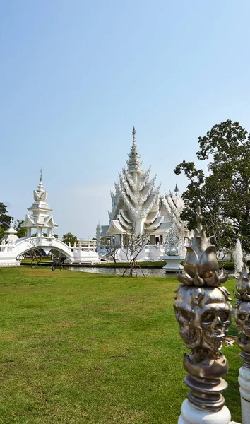 Chiang Rai Tailândia Fevereiro 2020 Templo Branco Rong Khun Templo — Fotografia de Stock