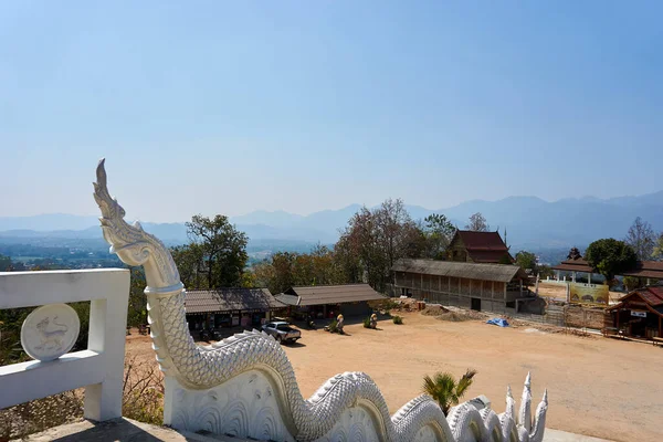 Pai Thailand Februari 2020 Zomer Landschap Bergen Blauwe Lucht Bij — Stockfoto