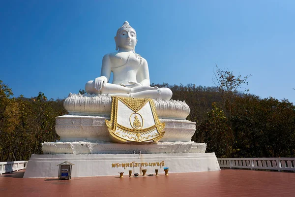 Pai Thailand Februari05 2020 Vit Buddhastaty Pai Thailand — Stockfoto