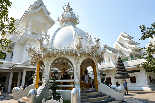 Chiang Rai Thaïlande Février 2020 Temple Blanc Temple Rong Khun — Photo