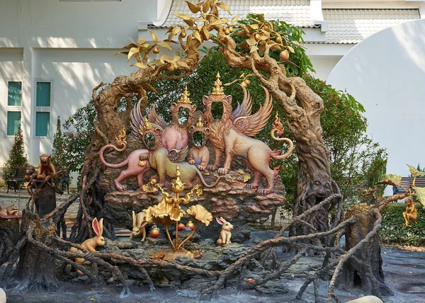 Chiang Rai Thailand Februar2020 Weißer Tempel Rong Khun Tempel Provinz — Stockfoto