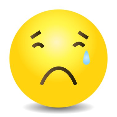 Sarı ifade ağlayan yüz
