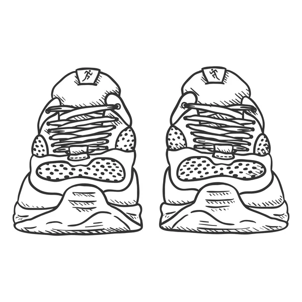 Ζευγάρι παπούτσια για τρέξιμο. — Διανυσματικό Αρχείο