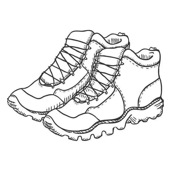 Extreme Hiking Boots — Stock Vector