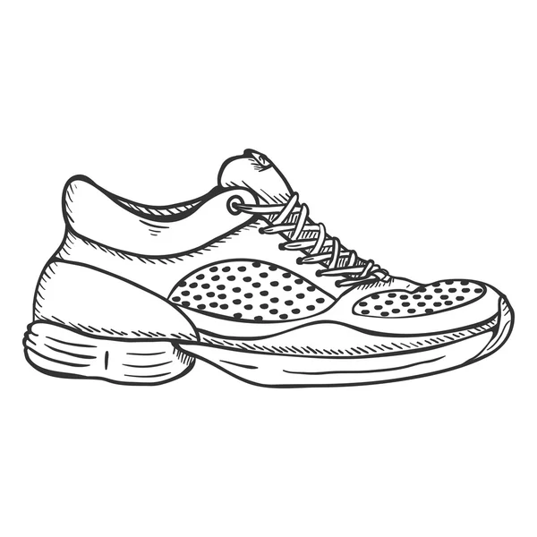 Side View Running Shoe — Stockový vektor