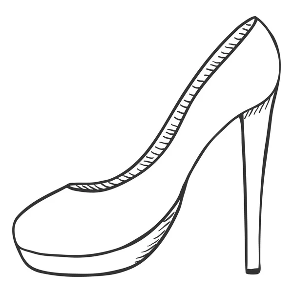 Женская обувь на высоком каблуке . — стоковый вектор