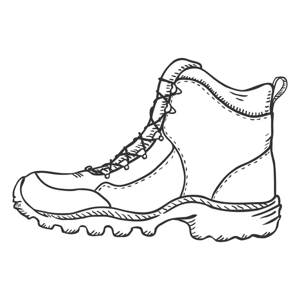 Bota de senderismo extrema individual — Vector de stock