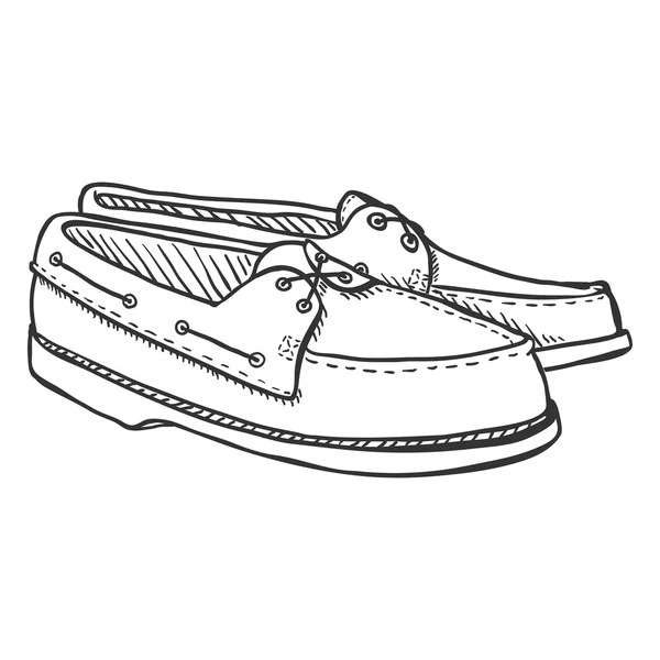 Par de zapatos de hombre Topsider — Vector de stock