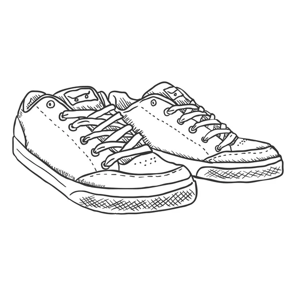 Pair of Skaters Shoes — Stock Vector