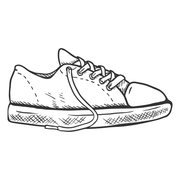 Singole scarpe da ginnastica casual . — Vettoriale Stock