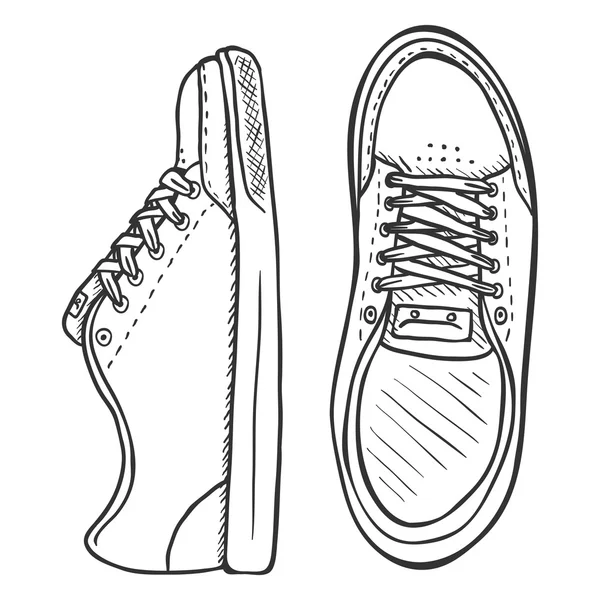 Пара обуви фигуристов . — стоковый вектор