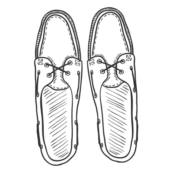 Par de zapatos de hombre Topsider . — Vector de stock