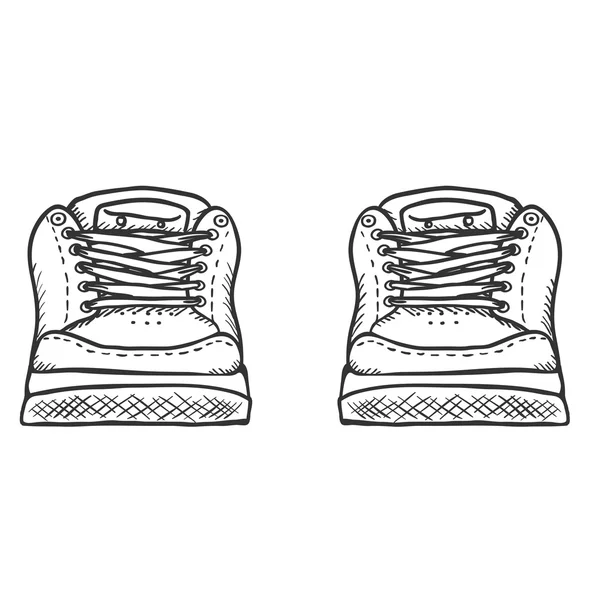 Pair of Skaters Shoes. — Stock Vector