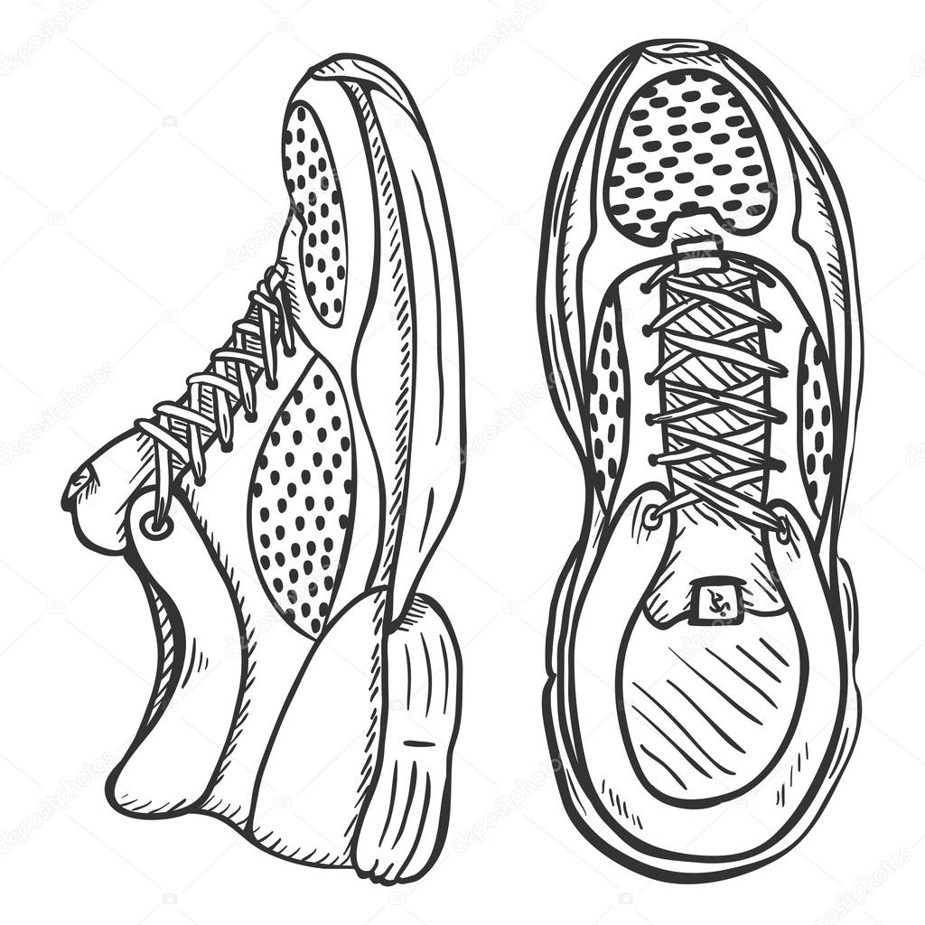 Pair of Running Shoes. — Stock Vector © nikiteev 127177762