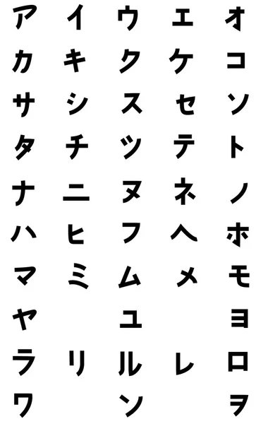 Set symbolen katakana — Stockvector