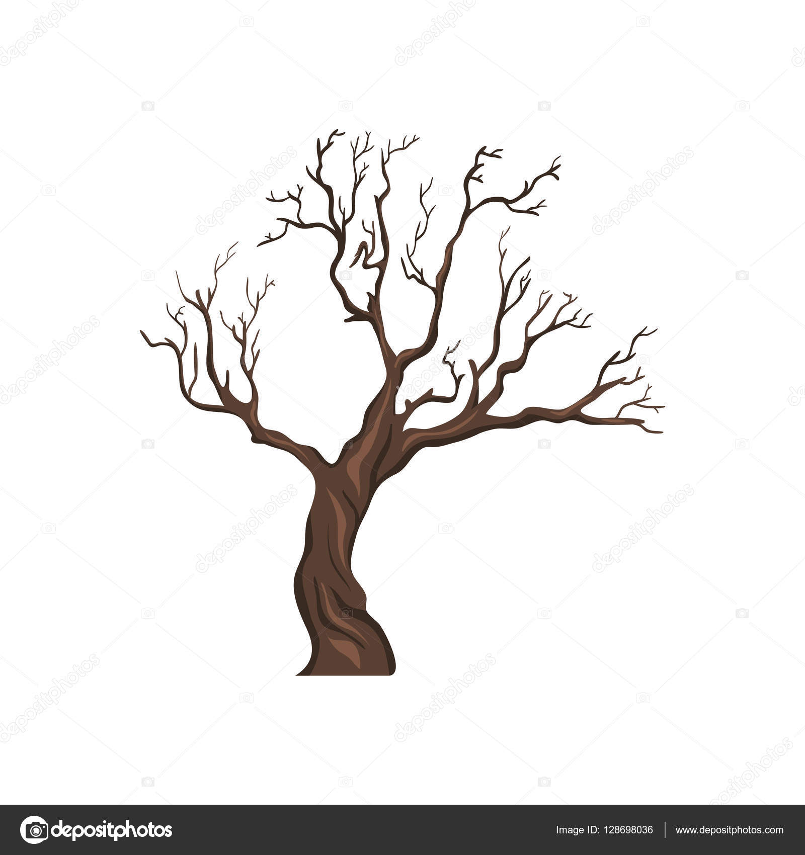 Cartoon Brown Bare Tree Stock Vector Image by ©nikiteev #128698036 Cartoon Brown Bare Tree Stock Vector Image by ©nikiteev #128698036