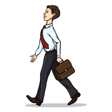 Tek çizgi film iş karakteri.