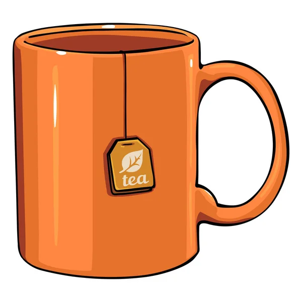 Vector Cartoon Single Mug — Stock Vector