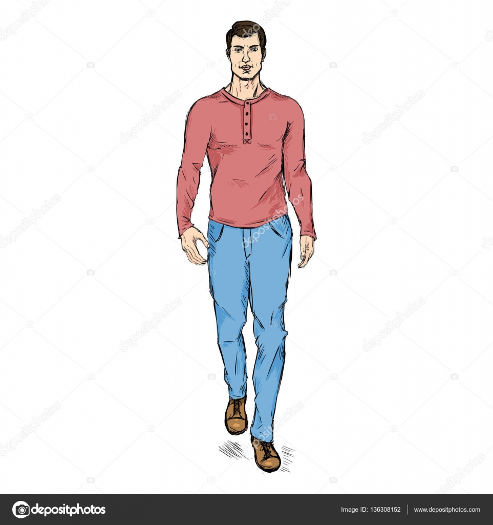 Male Fashion Sketch Stock Vector Illustration and Royalty Free Male Fashion  Sketch Clipart