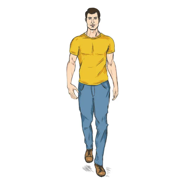 Modèle masculin de mode — Image vectorielle