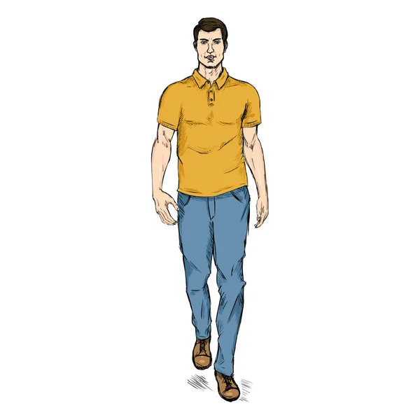 Modelo masculino de moda — Archivo Imágenes Vectoriales