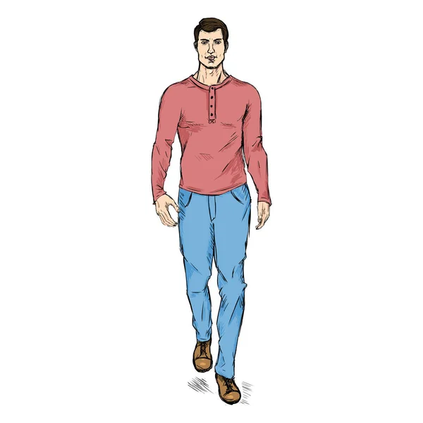 Modelo masculino de moda — Archivo Imágenes Vectoriales