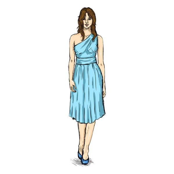 Жіноча модель в одязі — стоковий вектор