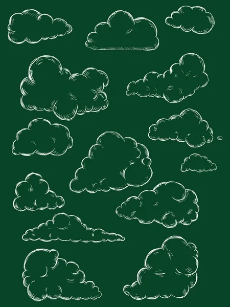 Conjunto de Nubes de tiza — Archivo Imágenes Vectoriales