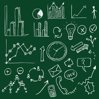 Tebeşir iş Doodles