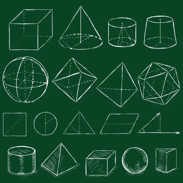Skizze geometrischer Formen — Stockvektor