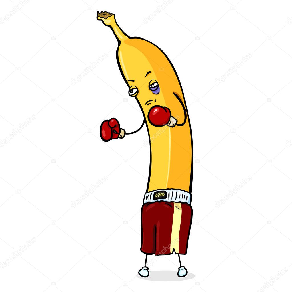 Boxer Banana in Boxing Gloves