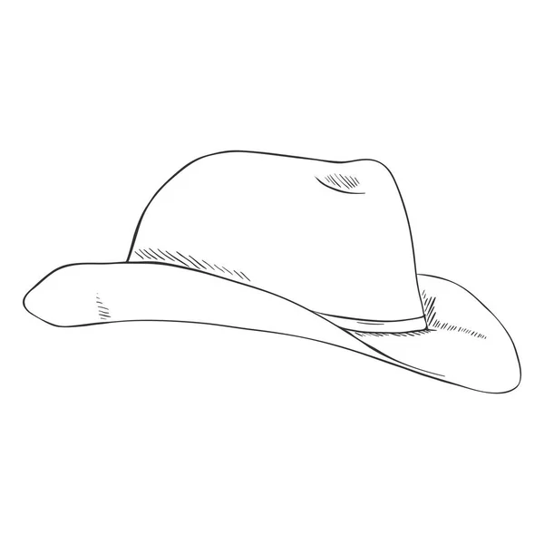 Cowboy cappello schizzo — Vettoriale Stock