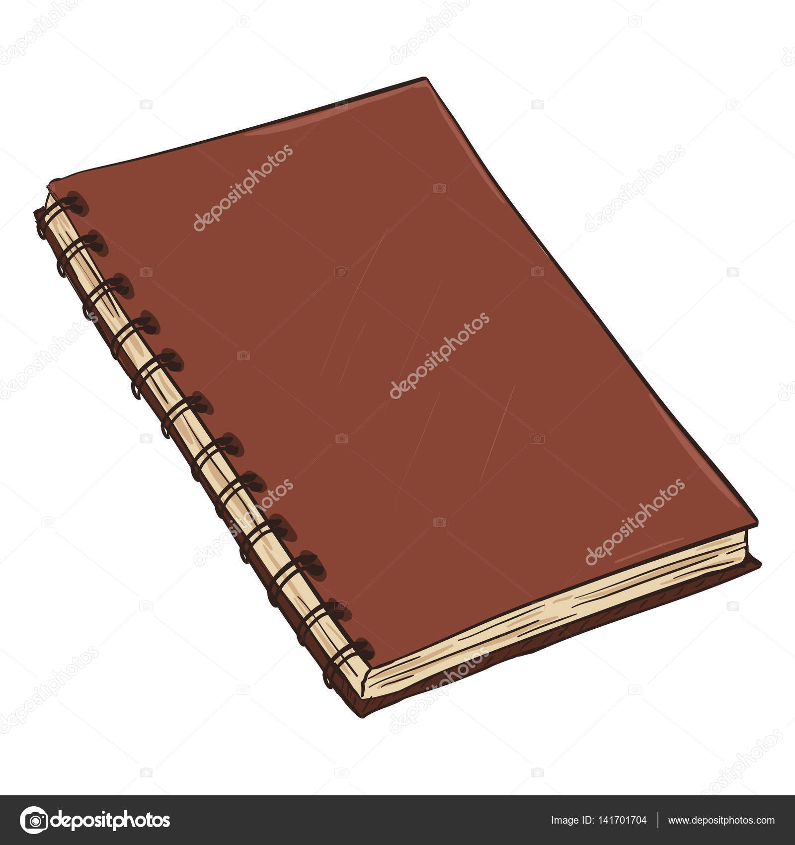 Desenhos animados Spiral Notebook ilustração imagem vetorial de