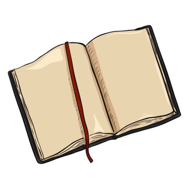 Siyah günlüğü illüstrasyon karikatür