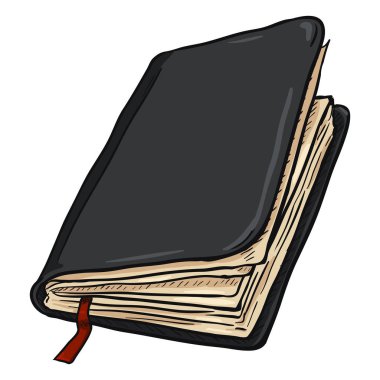 Siyah günlüğü illüstrasyon karikatür