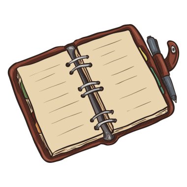 Günlüğü illüstrasyon karikatür