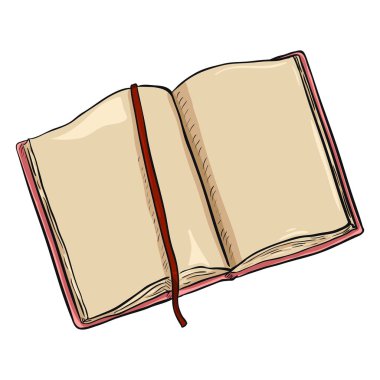 Günlüğü illüstrasyon karikatür