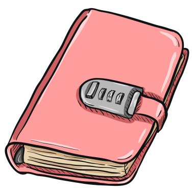 Günlüğü illüstrasyon karikatür