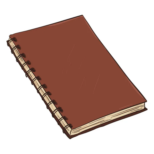 Cartoon spiraal Notebook illustratie — Stockvector