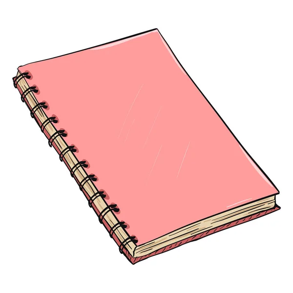 Cartoon spiraal Notebook illustratie — Stockvector