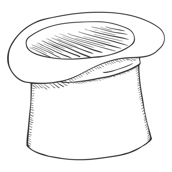 Croquis du chapeau de cylindre — Image vectorielle